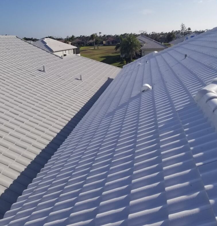 white tile roof