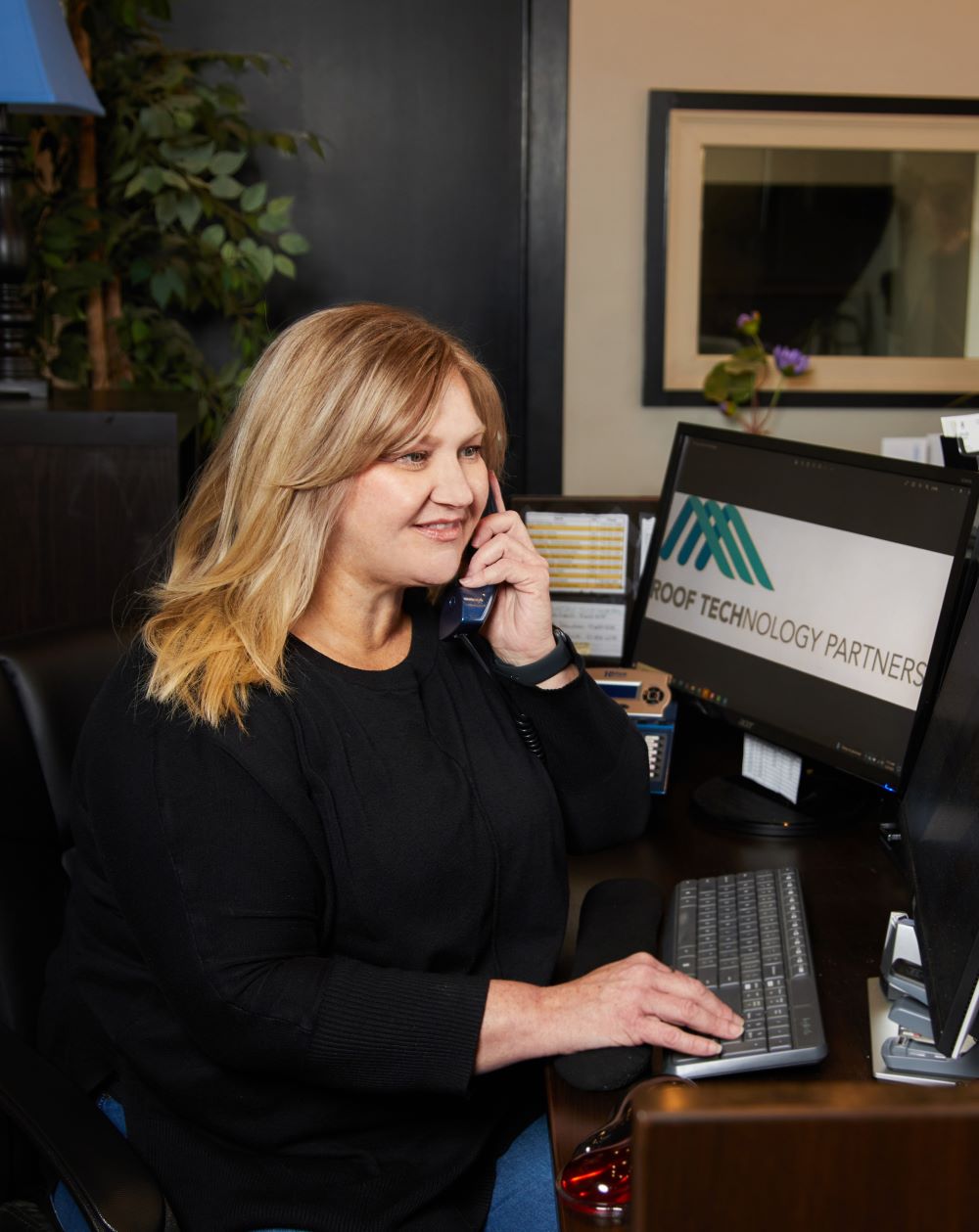 women scheduling appointment.